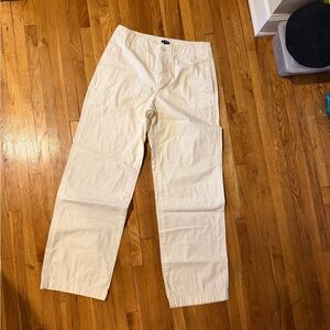 J. Crew Women's Cream Straight Leg Pants